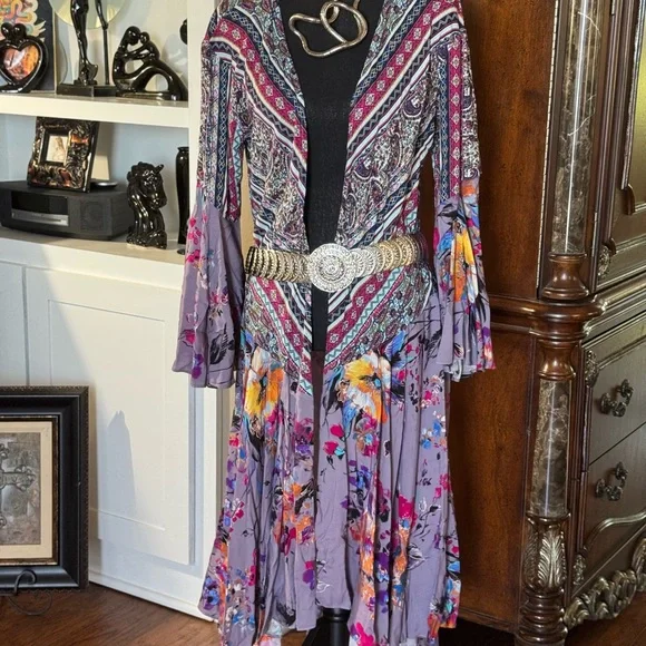 Umgee Boho long Open Kimono Duster - Picture 4 of 8